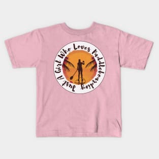 Girl Loves Paddleboarding Kids T-Shirt